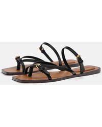 Pull&Bear - Sandali Bassi Neri Con Fascette - Lyst