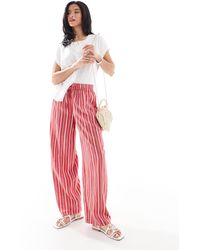 ASOS - Petite Linen Blend Pull On Pants - Lyst