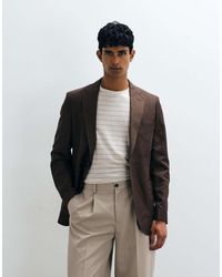 Mango - Ethereal Slim-Fit Blazer Van Linnenmix Als Co-Ord - Lyst