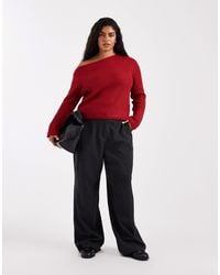 ASOS - Asos design curve – schulterfreier, lockerer strickpullover - Lyst