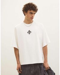 Bershka - Boxy Fit Print T-shirt - Lyst
