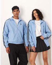 adidas Originals - Chaqueta De Chándal Azul De Tejido Liso Firebird De - Lyst