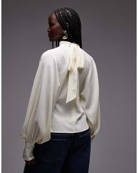 ASOS - High Neck Batwing Blouse - Lyst