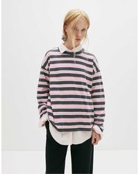 Pull&Bear - T-Shirt A Maniche Lunghe A Righe - Lyst