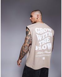 ASOS - Oversized Tank With Text Graphic - Lyst