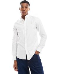 Farah - Brewer Slim Fit Long Sleeve Oxford Shirt - Lyst