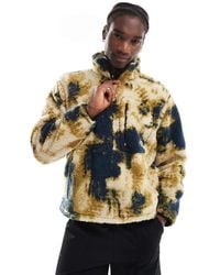 The North Face - Chaqueta Polar Con Estampado Tie Dye Descolorido Y Cremallera Corta De Felpa M66 Extreme Pile De - Lyst