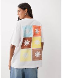 ASOS - Oversized T-shirt With Soleil Sun Graphics - Lyst