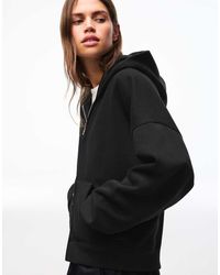 Bershka - Oversized Hoodie Met Rits - Lyst