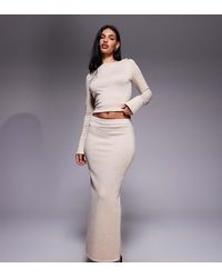 Kaiia - Exclusive Fine Knit Maxi Skirt Co-Ord - Lyst
