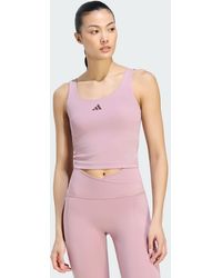 adidas Originals - 3 Stripes Studio All Me Light Support Tank - Lyst