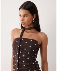 Jdy - Bandeau Top With Scarf Detail - Lyst
