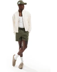 ASOS - Wide Shorter Length Linen Shorts With Elasticated Waist - Lyst
