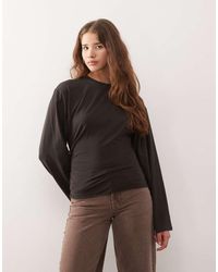 Weekday - Cinched Waist Long Sleeve T-shirt - Lyst