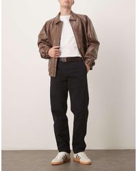 Mango - Vaqueros Negros De Corte Recto 100% De Algodón Chet De - Lyst