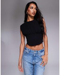 GOOD AMERICAN - Sleeveless Corset Top - Lyst