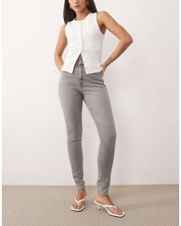 ASOS - Vaqueros Grises De Corte Pitillo Ultimate De - Lyst