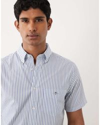 GANT - Regular Fit Poplin Stripe Short Sleeve Shirt - Lyst