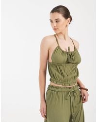 Aray - Beach Halterneck Crop Top - Lyst