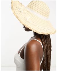 South Beach - Bridesmaid Embroidered Wide Brim Hat - Lyst