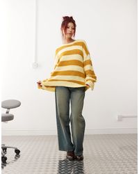 Monki Crew Neck Rainbow Sweater Lyst