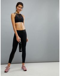 reebok training mesh insert leggings