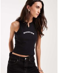 Dickies - Canotta Nera Con Scollo A V - Lyst
