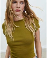 Stradivarius - T-Shirt Basic Slim - Lyst