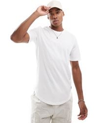 Jack & Jones - Essentials - t-shirt long à ourlet arrondi - Lyst