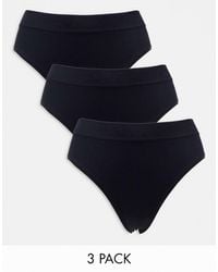 Lindex - 3-Pack High Waist Seamless Ribbed Brazilian Brief - Lyst