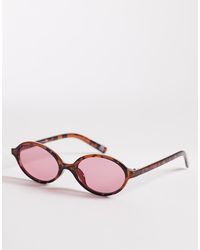 Reclaimed Vintage - Oval Sunglasses With Lens - Lyst