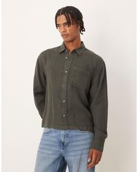 Abercrombie & Fitch - – langärmliges hemd aus 100% leinen - Lyst