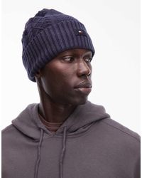 Tommy Hilfiger - Gebreide Muts Met Logo - Lyst