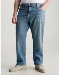 Calvin Klein - Plus – tapered jeans aus denim - Lyst