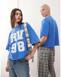 Reclaimed (vintage) - – kurz und kastig geschnittenes unisex-t-shirt aus sweatshirt-stoff - Lyst