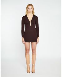 Glamorous - Deep V-Neck Mini-Dress - Lyst