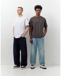 Pull&Bear - Confezione Da 2 T-Shirt Basic Bluastro - Lyst