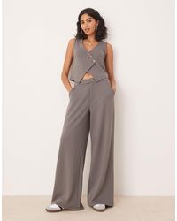 ASOS - Jersey Twill Wide Leg Pants - Lyst