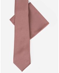Maya - Satin Tie Pocket Square Set - Lyst