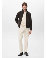 Mango - High Neck Zip Through Sweatshirt - Lyst