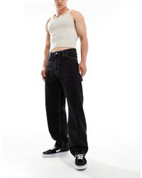 Dr. Denim - Colt Worker Baggy Fit Mid Waist Wide Leg With Workwear Detail - Lyst