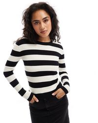 Jdy - Round Neck Stripe Jumper - Lyst