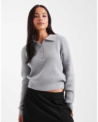 ASOS - Maglia Taglio Comodo Con Colletto Serafino Chiaro - Lyst