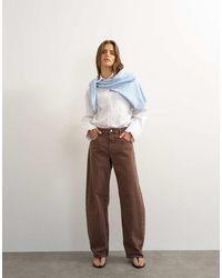 TOPSHOP - Barrel Mid Rise Jean - Lyst