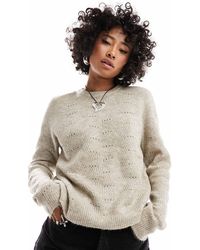 ONLY - – pullover mit pointelle-details - Lyst