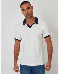 Threadbare - Trophy Neck Waffle Polo Shirt - Lyst