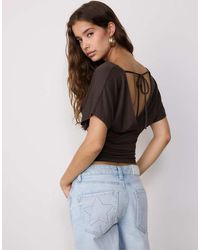 Stradivarius - Top With Gathered V-neckline - Lyst