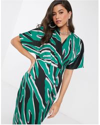 closet green velvet kimono dress