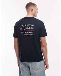 Tommy Hilfiger - Embroidered Stack Logo T-shirt - Lyst