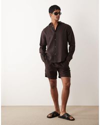 ASOS - Short d'ensemble slim 100 % lin mi-long - Lyst